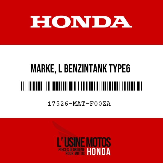 image de 17526-MAT-F00ZA MARKE, L BENZINTANK TYPE6 