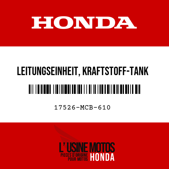 image de 17526-MCB-610 LEITUNGSEINHEIT, KRAFTSTOFF-TANK