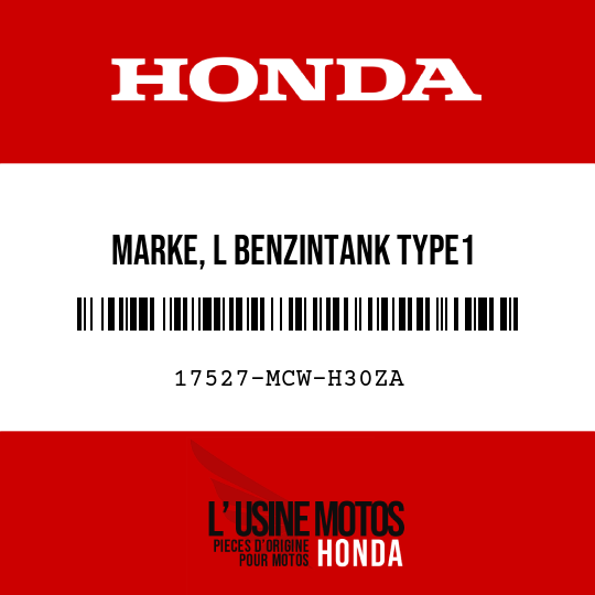 image de 17527-MCW-H30ZA MARKE, L BENZINTANK TYPE1