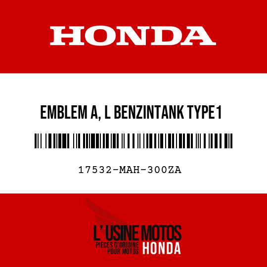 image de 17532-MAH-300ZA EMBLEM A, L BENZINTANK TYPE1