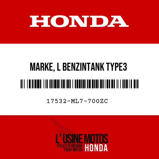 image de 17532-ML7-700ZC MARKE, L BENZINTANK TYPE3 