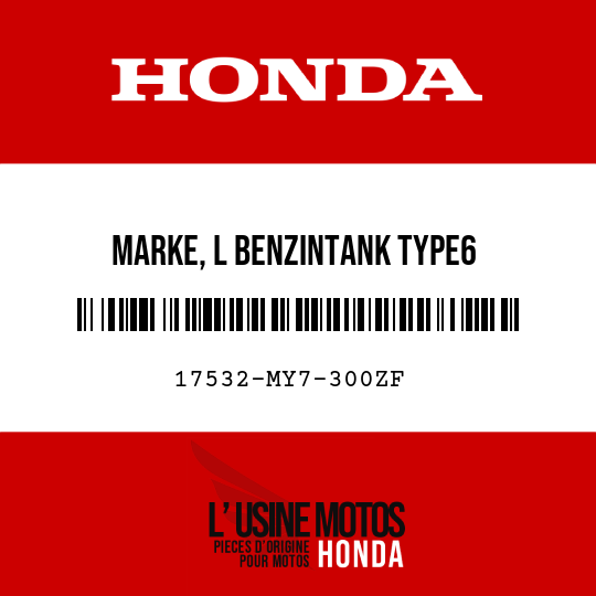 image de 17532-MY7-300ZF MARKE, L BENZINTANK TYPE6 