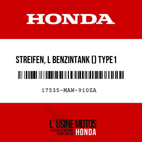 image de 17535-MAW-910ZA STREIFEN, L BENZINTANK () TYPE1