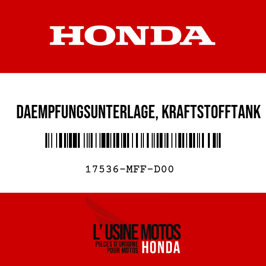image de 17536-MFF-D00 DAEMPFUNGSUNTERLAGE, KRAFTSTOFFTANK