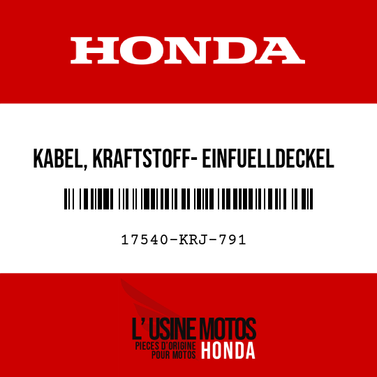 image de 17540-KRJ-791 KABEL, KRAFTSTOFF- EINFUELLDECKEL