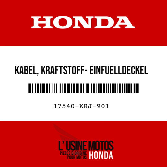image de 17540-KRJ-901 KABEL, KRAFTSTOFF- EINFUELLDECKEL