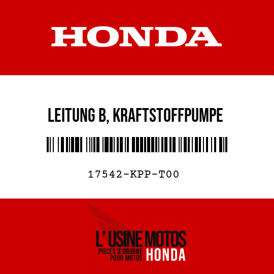 image de 17542-KPP-T00 LEITUNG B, KRAFTSTOFFPUMPE
