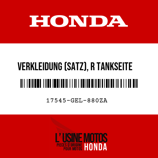 image de 17545-GEL-880ZA VERKLEIDUNG (SATZ), R TANKSEITE (WL) TYPE1