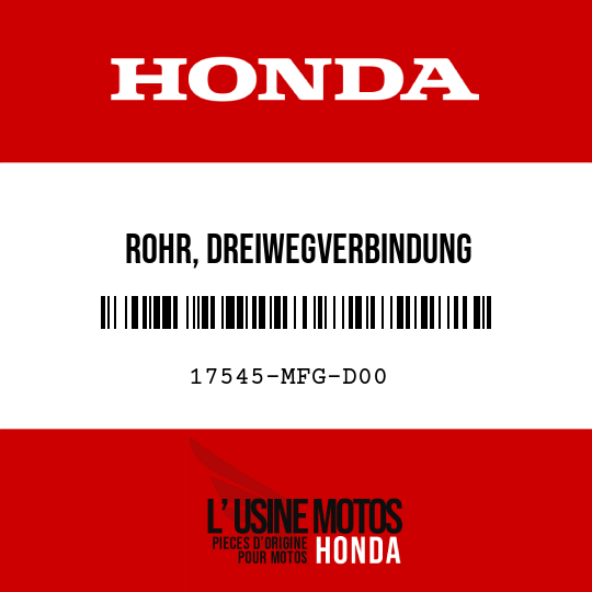 image de 17545-MFG-D00 ROHR, DREIWEGVERBINDUNG