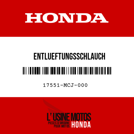 image de 17551-MCJ-000 ENTLUEFTUNGSSCHLAUCH