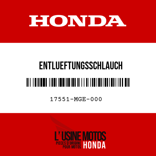 image de 17551-MGE-000 ENTLUEFTUNGSSCHLAUCH