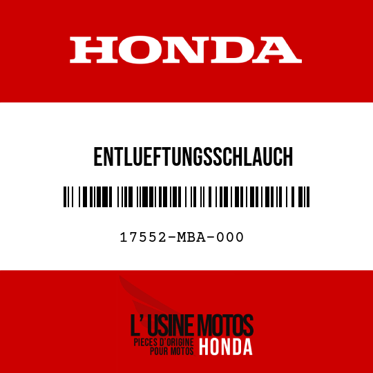 image de 17552-MBA-000 ENTLUEFTUNGSSCHLAUCH