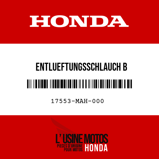 image de 17553-MAH-000 ENTLUEFTUNGSSCHLAUCH B