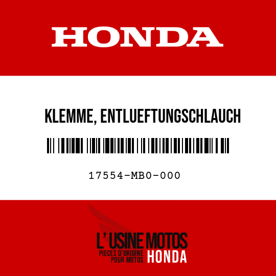 image de 17554-MB0-000 KLEMME, ENTLUEFTUNGSCHLAUCH