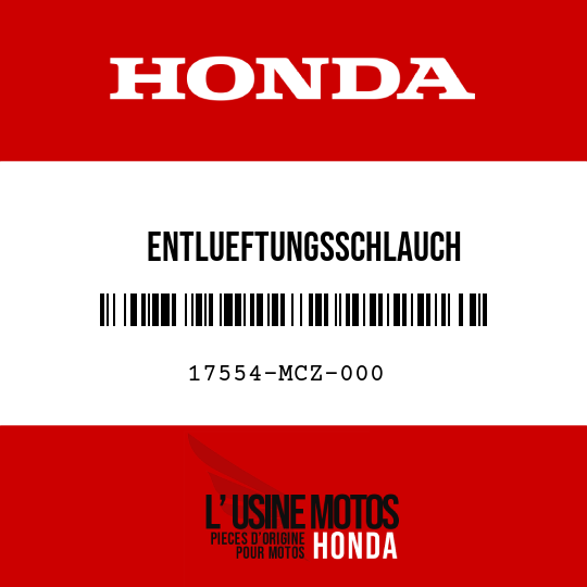 image de 17554-MCZ-000 ENTLUEFTUNGSSCHLAUCH