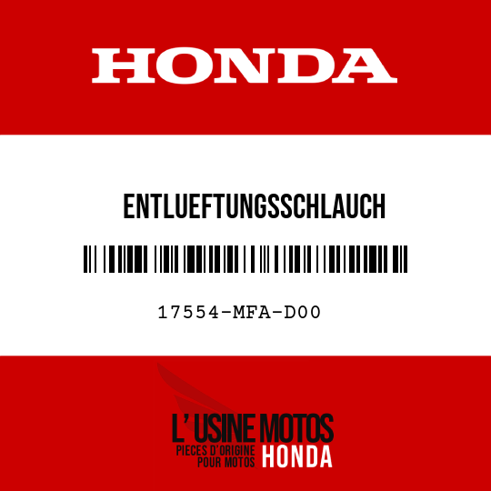 image de 17554-MFA-D00 ENTLUEFTUNGSSCHLAUCH