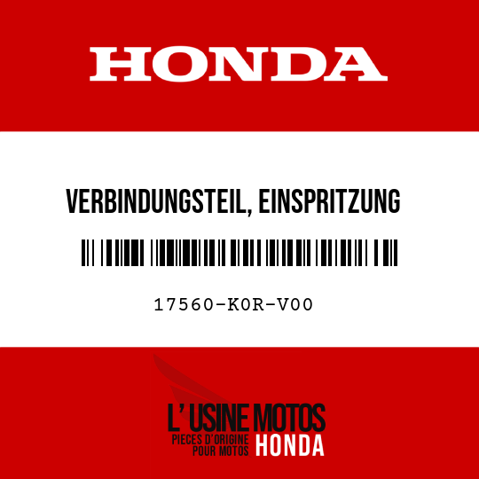 image de 17560-K0R-V00 VERBINDUNGSTEIL, EINSPRITZUNG