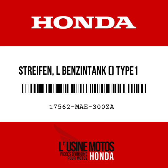image de 17562-MAE-300ZA STREIFEN, L BENZINTANK () TYPE1
