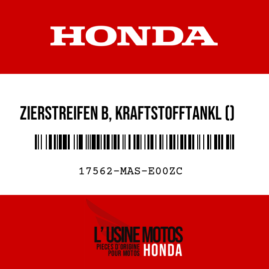 image de 17562-MAS-E00ZC ZIERSTREIFEN B, KRAFTSTOFFTANKL () TYPE3