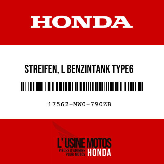 image de 17562-MW0-790ZB STREIFEN, L BENZINTANK TYPE6