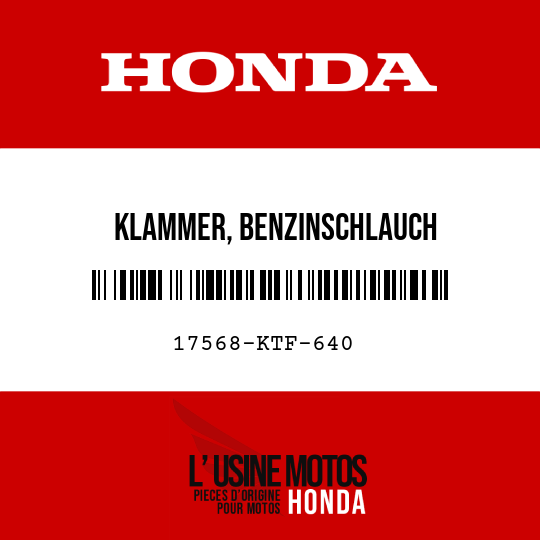 image de 17568-KTF-640 KLAMMER, BENZINSCHLAUCH