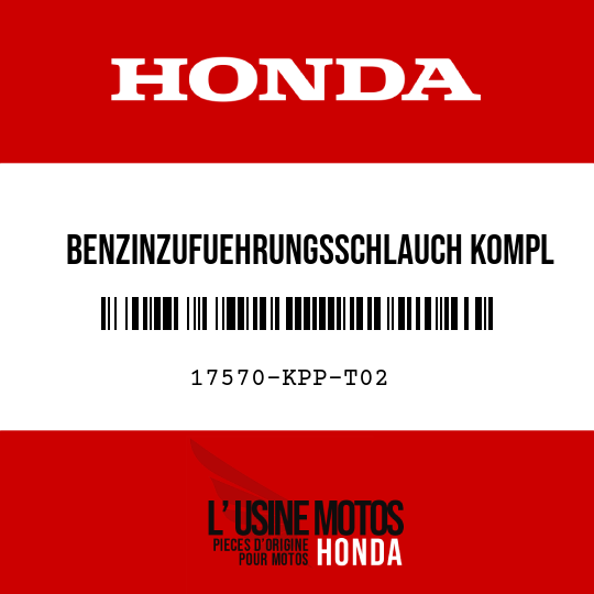 image de 17570-KPP-T02 BENZINZUFUEHRUNGSSCHLAUCH KOMPL
