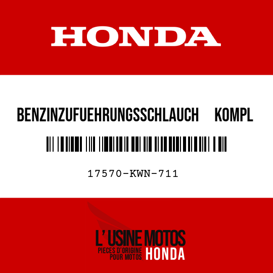image de 17570-KWN-711 BENZINZUFUEHRUNGSSCHLAUCH     KOMPL