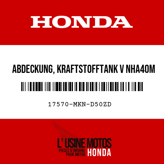 image de 17570-MKN-D50ZD ABDECKUNG, KRAFTSTOFFTANK V NHA40M (NHA40M MATT, KRYPTON SILBER METALLISCH)