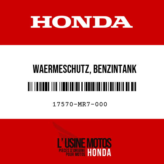image de 17570-MR7-000 WAERMESCHUTZ, BENZINTANK