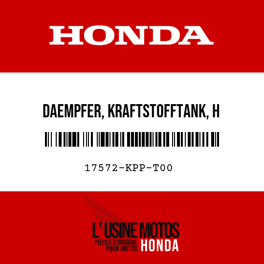 image de 17572-KPP-T00 DAEMPFER, KRAFTSTOFFTANK, H DREHZAPFEN