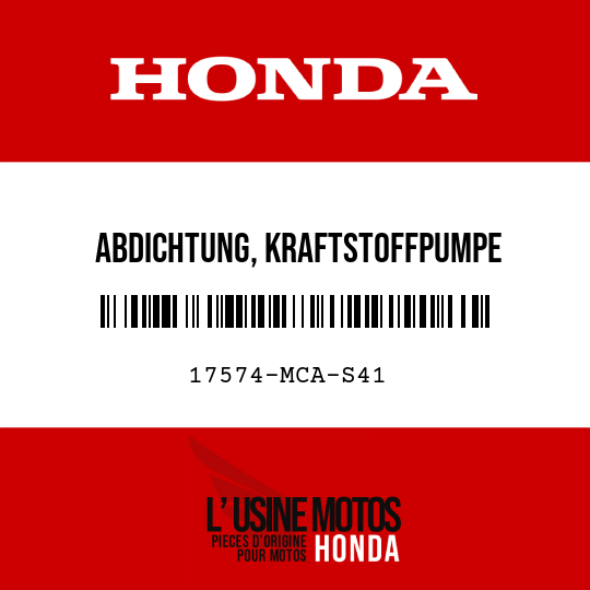image de 17574-MCA-S41 ABDICHTUNG, KRAFTSTOFFPUMPE