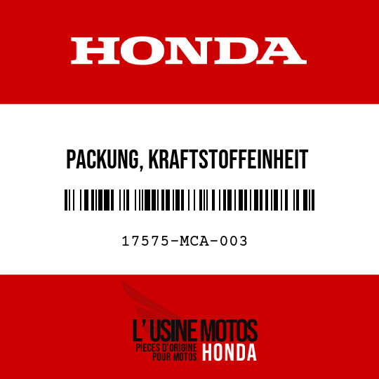 image de 17575-MCA-003 PACKUNG, KRAFTSTOFFEINHEIT