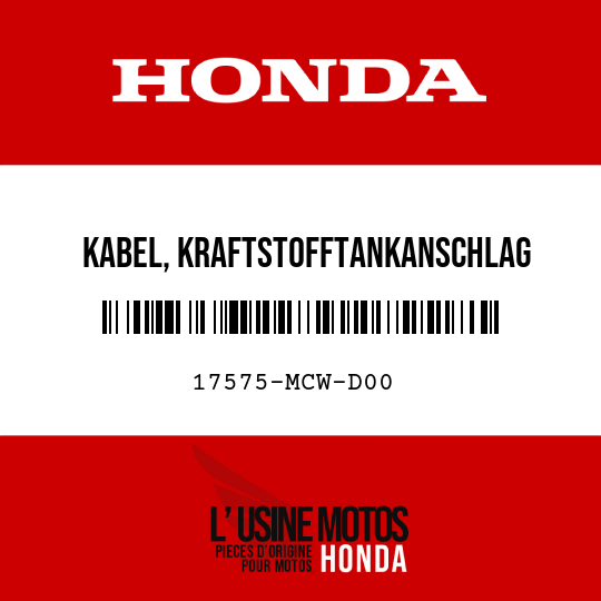 image de 17575-MCW-D00 KABEL, KRAFTSTOFFTANKANSCHLAG