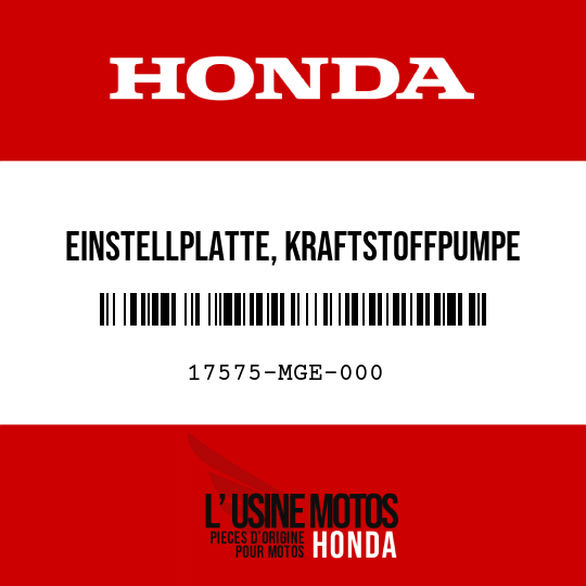 image de 17575-MGE-000 EINSTELLPLATTE, KRAFTSTOFFPUMPE