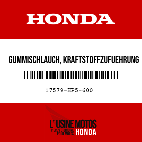 image de 17579-HP5-600 GUMMISCHLAUCH, KRAFTSTOFFZUFUEHRUNG