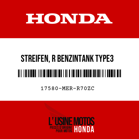 image de 17580-MER-R70ZC STREIFEN, R BENZINTANK TYPE3