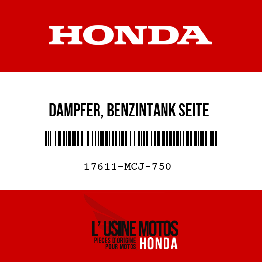 image de 17611-MCJ-750 DAMPFER, BENZINTANK SEITE