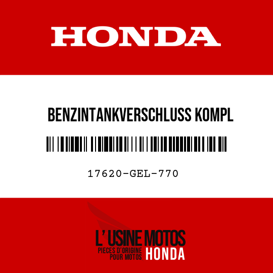 image de 17620-GEL-770 BENZINTANKVERSCHLUSS KOMPL