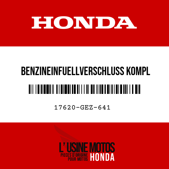 image de 17620-GEZ-641 BENZINEINFUELLVERSCHLUSS KOMPL