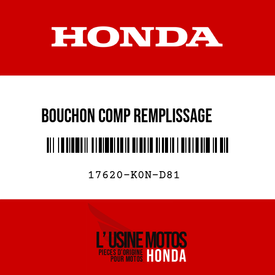 image de 17620-K0N-D81 BOUCHON COMP REMPLISSAGE     ESSENCE (MINDA)