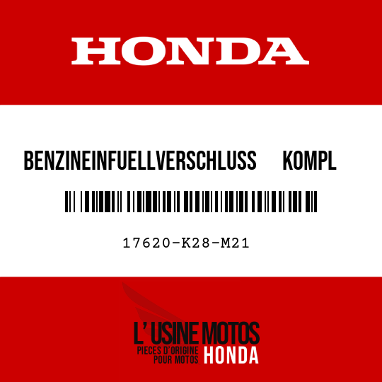 image de 17620-K28-M21 BENZINEINFUELLVERSCHLUSS      KOMPL