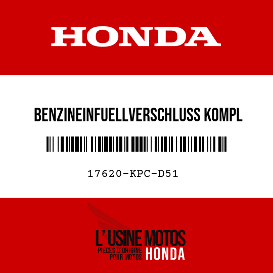 image de 17620-KPC-D51 BENZINEINFUELLVERSCHLUSS KOMPL