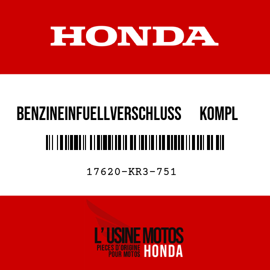 image de 17620-KR3-751 BENZINEINFUELLVERSCHLUSS      KOMPL