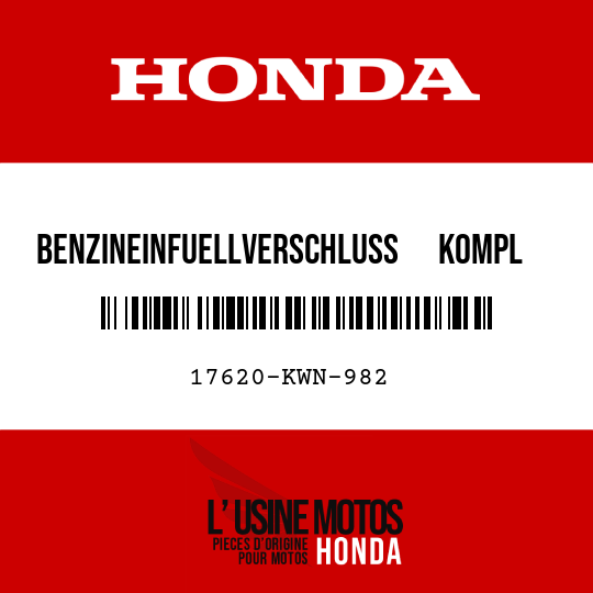 image de 17620-KWN-982 BENZINEINFUELLVERSCHLUSS      KOMPL