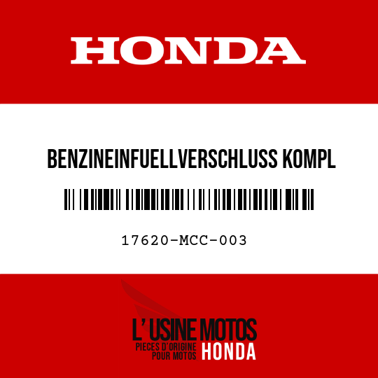 image de 17620-MCC-003 BENZINEINFUELLVERSCHLUSS KOMPL