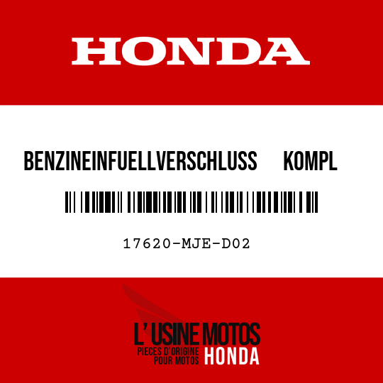 image de 17620-MJE-D02 BENZINEINFUELLVERSCHLUSS      KOMPL