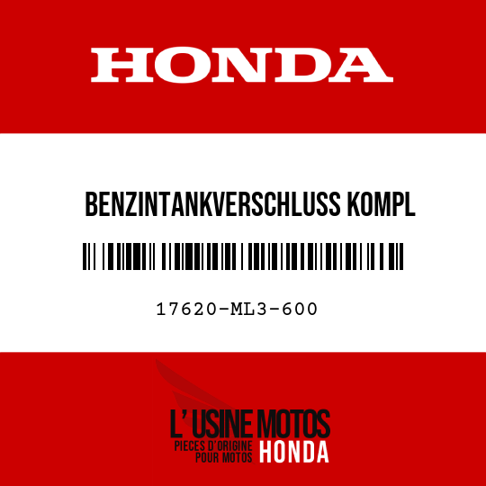 image de 17620-ML3-600 BENZINTANKVERSCHLUSS KOMPL