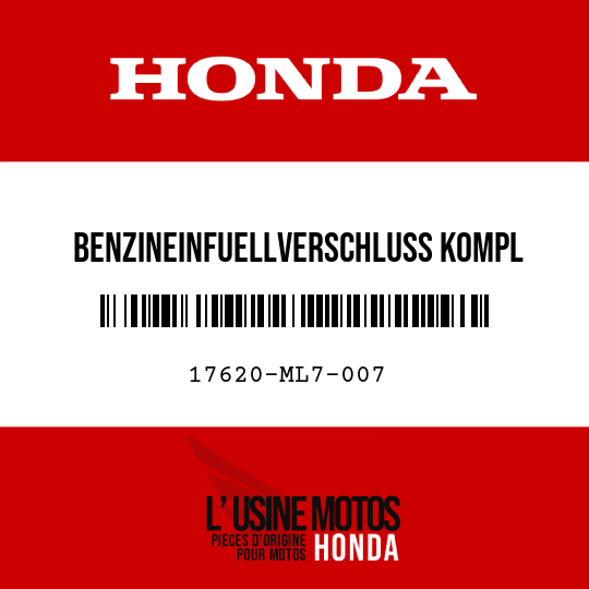 image de 17620-ML7-007 BENZINEINFUELLVERSCHLUSS KOMPL