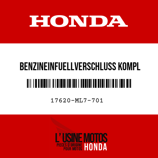 image de 17620-ML7-701 BENZINEINFUELLVERSCHLUSS KOMPL