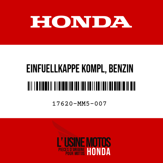 image de 17620-MM5-007 EINFUELLKAPPE KOMPL, BENZIN